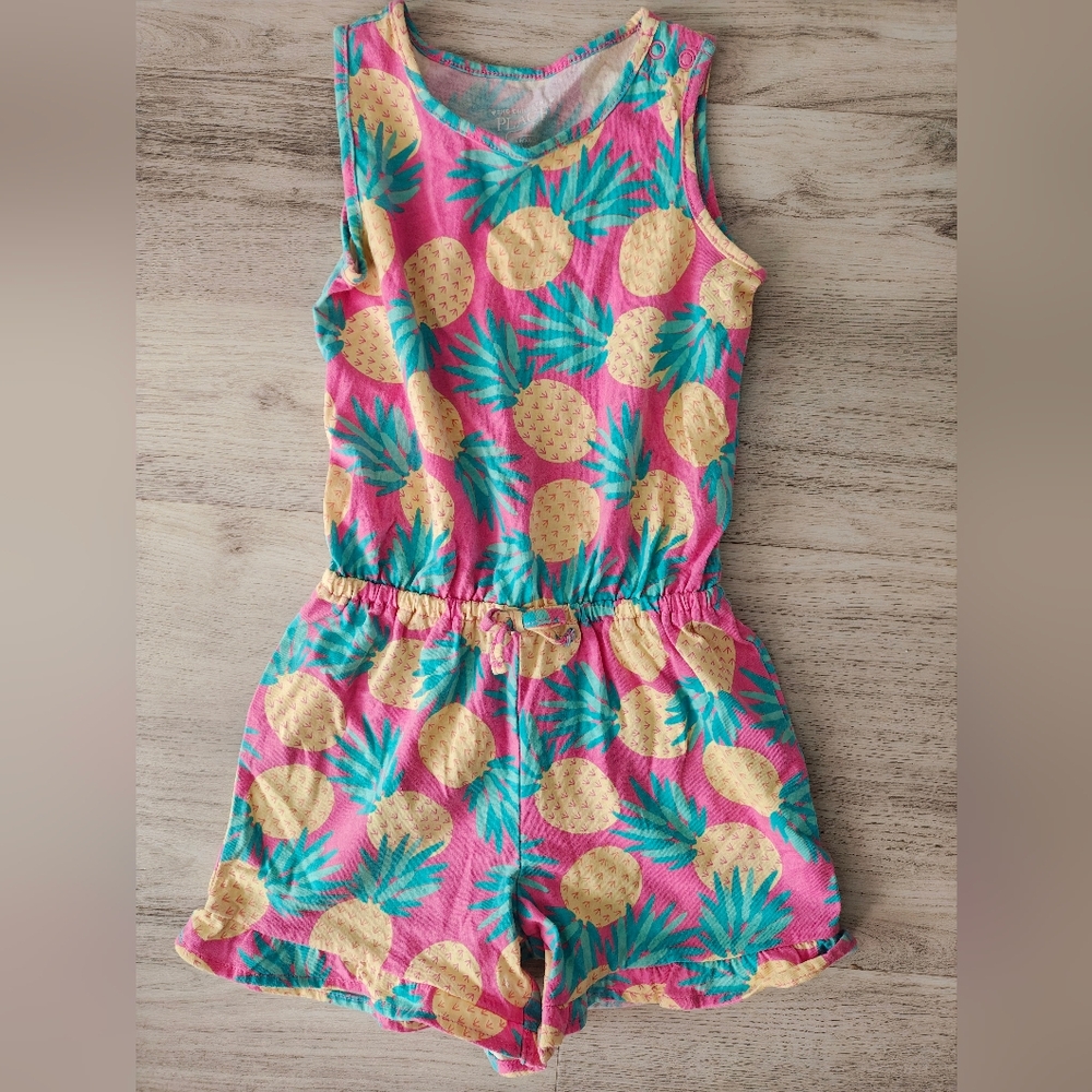 The Children's Place Pink and Yellow Pineapple Romper